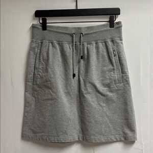 Burberry London Cotton Pull On Athletic Drawstring Skirt Gray Size Small